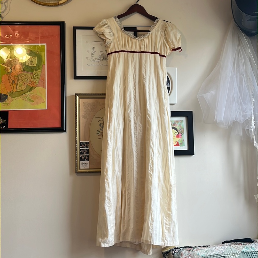 Jane Austen Inspired Empire Waist Cotton Dress